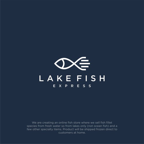 Lake fish express logo design