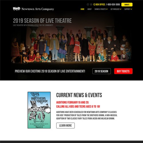 Newtown Arts Company website redesign
