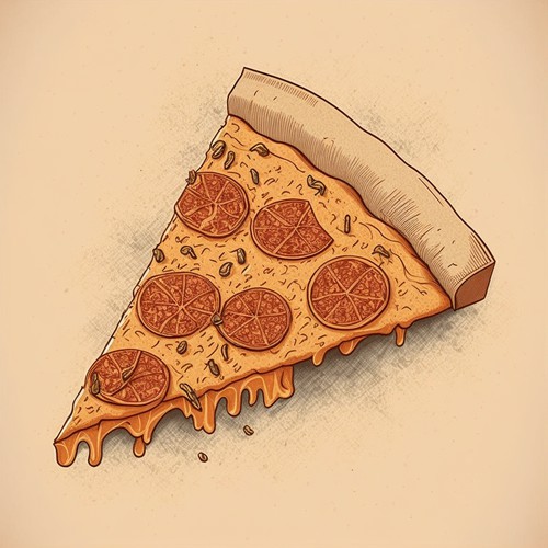 A slice of pizza illustration