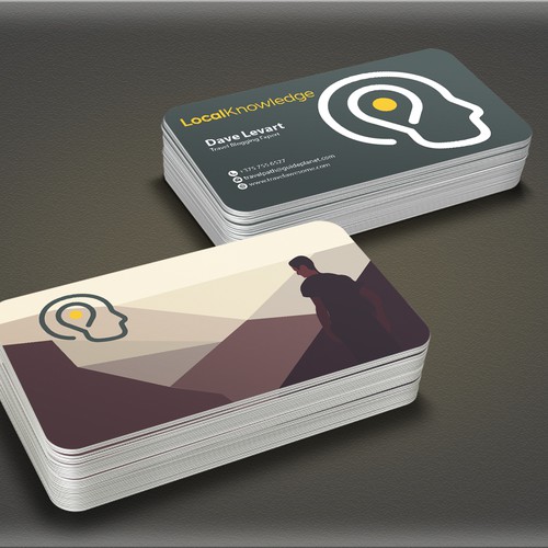 Business card concept for travel industry