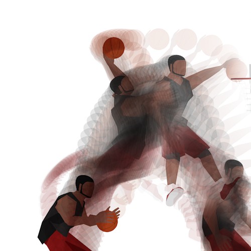 Design & Animate the main hero character for an iOS basketball game 
