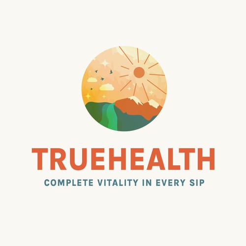 Truehealth — Logo Design for a Nutritional Supplement Drink