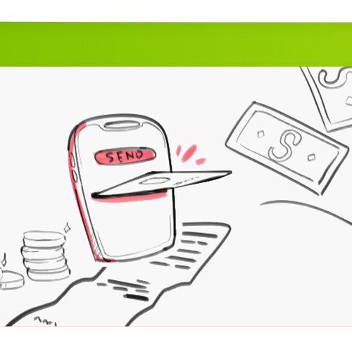 Blog post illustration about money transfer