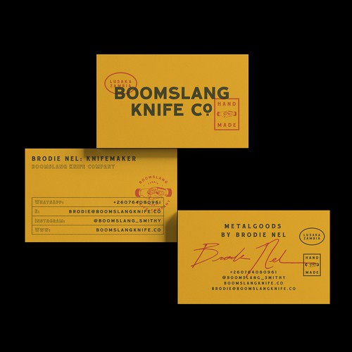 Boomslang Knife Co. — Business Cards