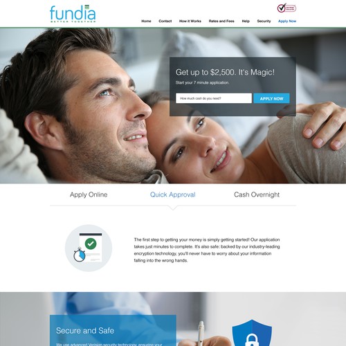 Fundia Landing page