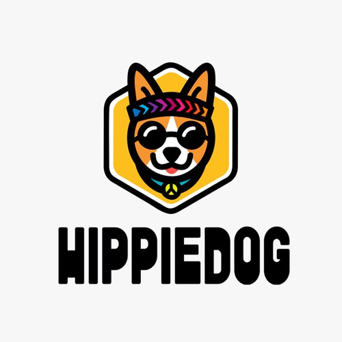 Cool logo for a new company called Hippie Dog