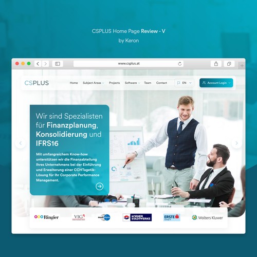 Website Redesign: Finance software consulting/implementation in DACH region