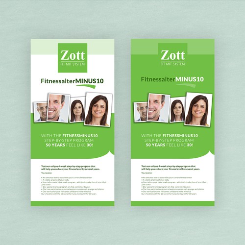 Roll up design for Zott Fitness