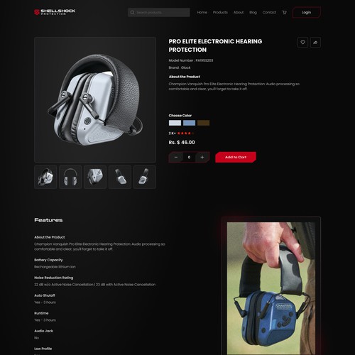 Shellshock product page design