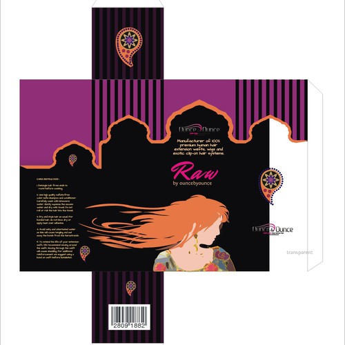 Packaging for human hair