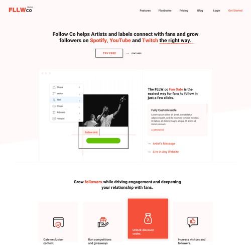 FLLW.co Landingpage
