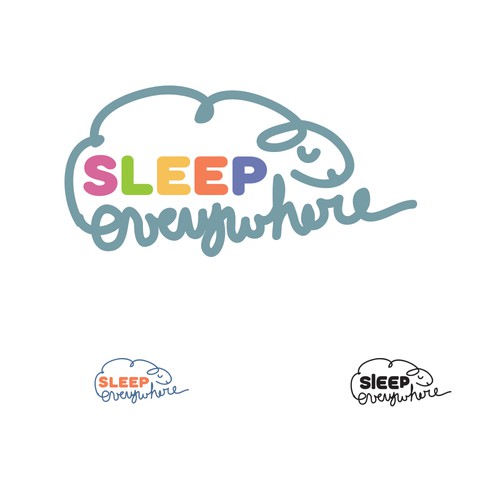 A comfy logo for an inflatable pillow