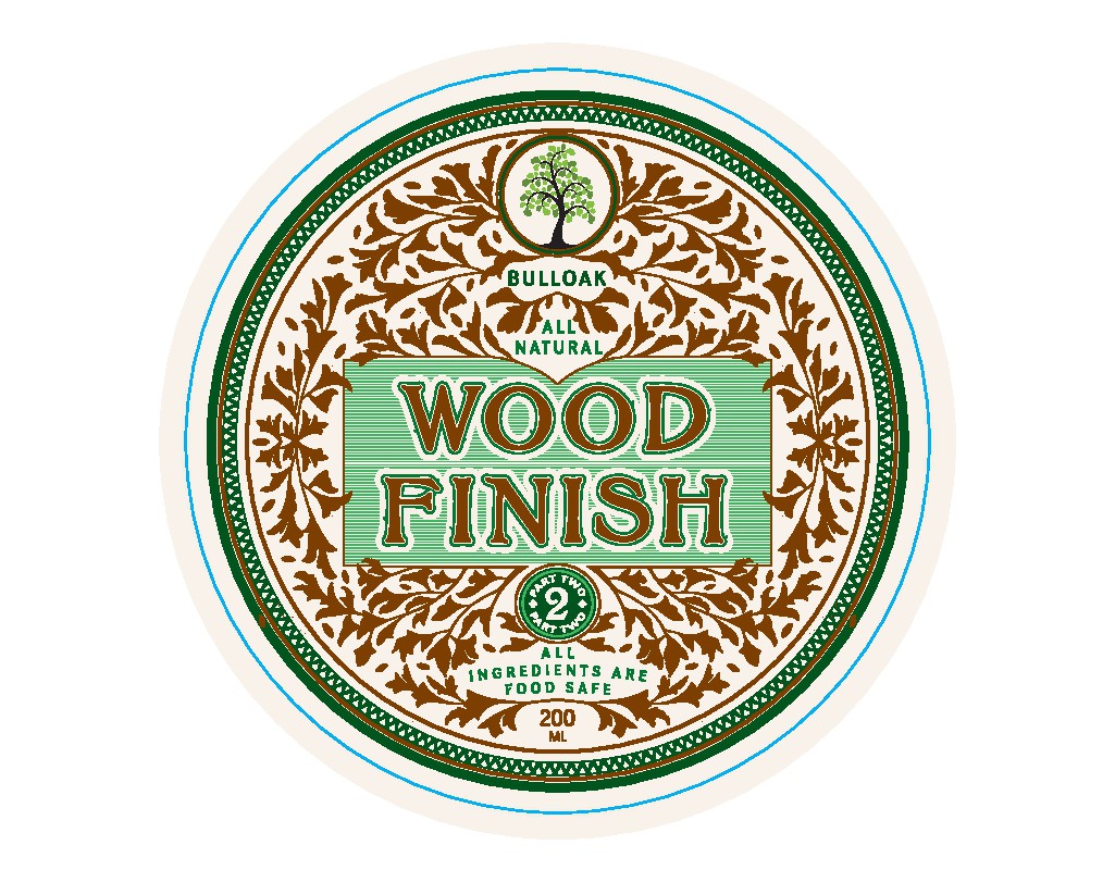 Second label for all-natural wood finish
