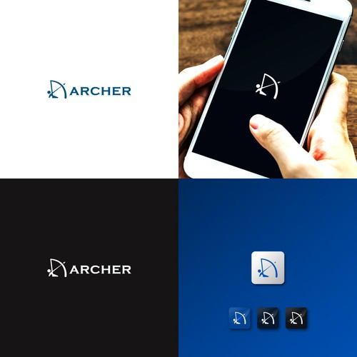 Archer, Mobile App, Simple, Modern logo
