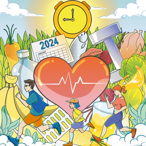 Bisnis Indonesia Weekly Newspaper Cover for New Year Health Resolution edition