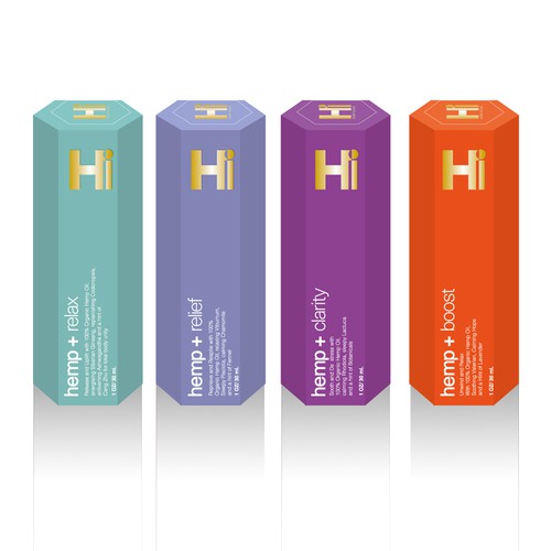 Packaging design for Hi Hemp pharmaceutical extracts