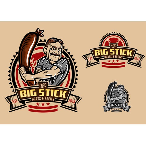 RESTAURANT BAR LOGO DC - BASEBALL WOODSY WESTERN THEME