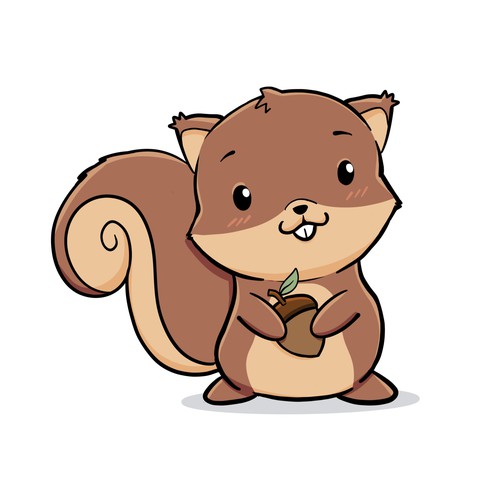 Friendly cute squirrel 