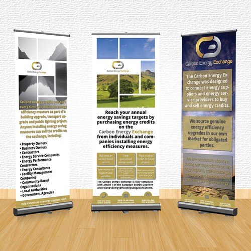 Create 3 Pop-Up Banners for an Exciting Online Auction Platform for Trade Show!