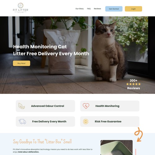 Cat fit litter Home page design