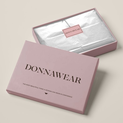 Design of unique menstrual underwear packaging.