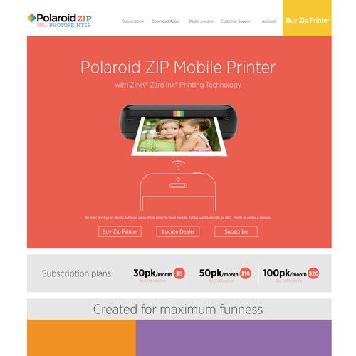 PolaroidZIP Web Design