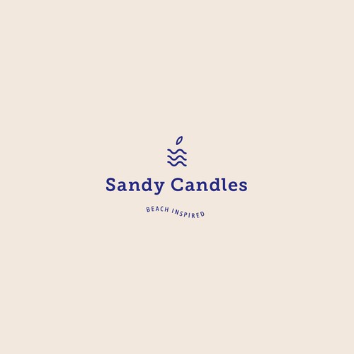 Minimal logo concept for candles