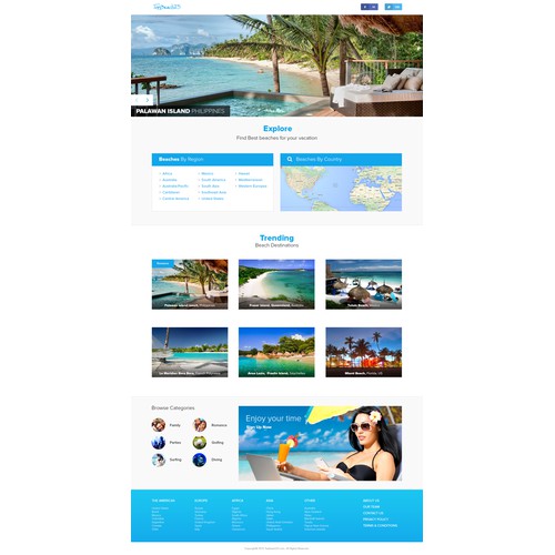 Beach Locator Website Landing Page