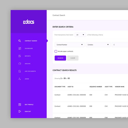 Web App Design for eDocs