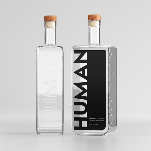 The Human Premium Vodka Label Design