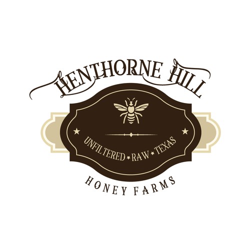 Logo for Henthorne Hill Honey Farms - honey and hive product company in Texas