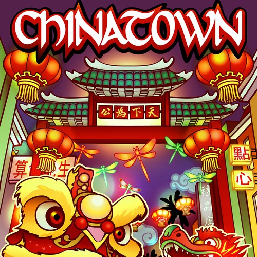 Chinatown Stamp Illustration