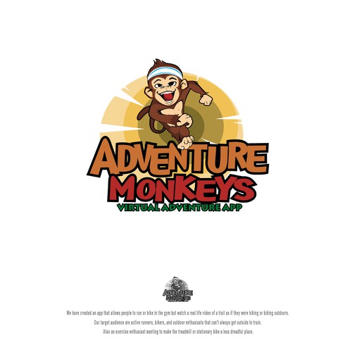 Design energetic logo for Adventure Monkey App