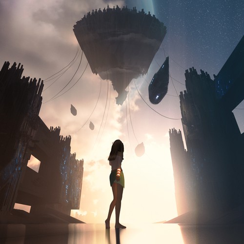 Sci-fi book cover design