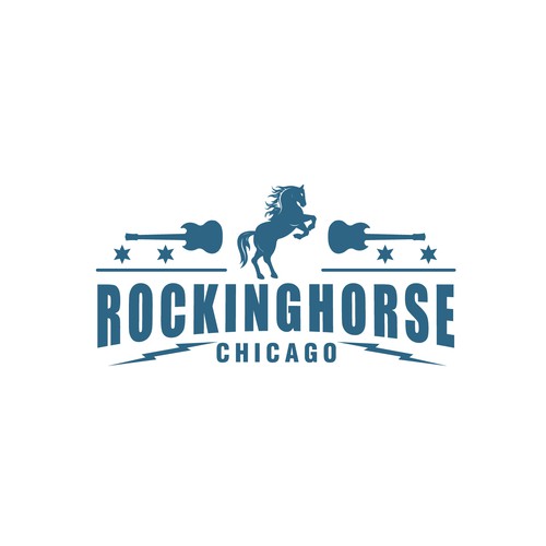 horse logo concept for classic rock bar and nightclub