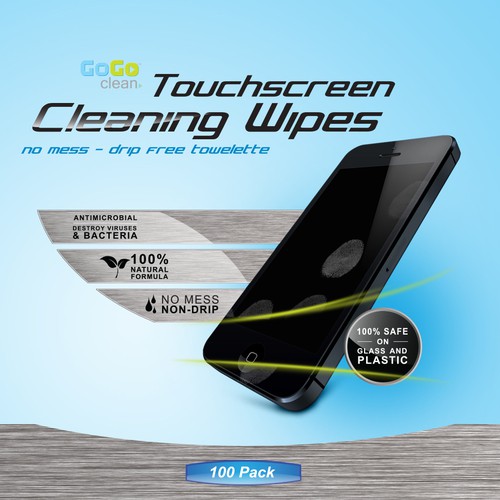 Touchscreen Cleaning Wipe Jar Packaging