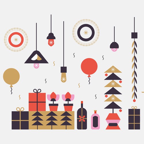 Christmas party illustration