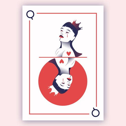 Poker card illustration