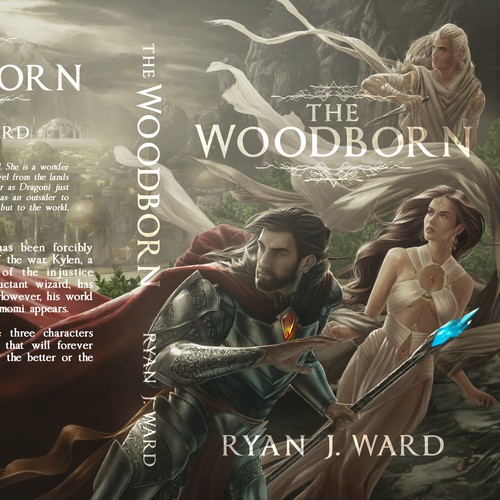 Book Cover Illustration for the Woodborn - Ryan J. Ward
