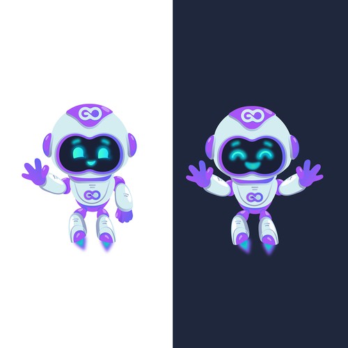 Cute Robot Mascot for Community Listing Site