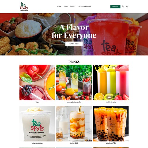 Square website for My Tea Spots