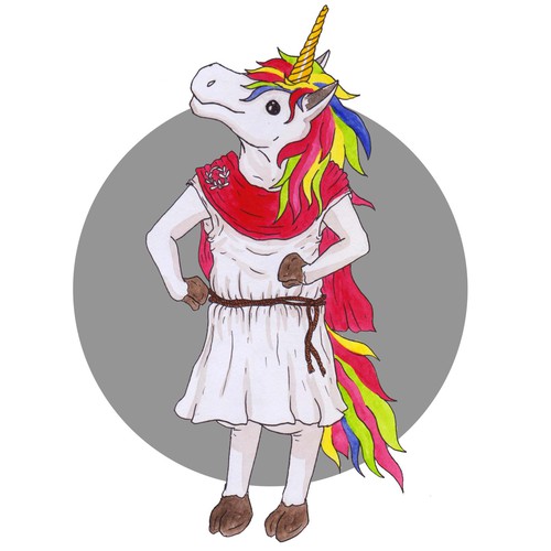 unicorn in a toga contest
