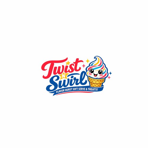 Twist N Swirl — Bright & Playful Ice Cream Trailer Logo Concept