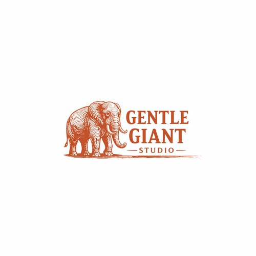 Gentle Giant Studio — Refined Wood Furniture Logo Concept