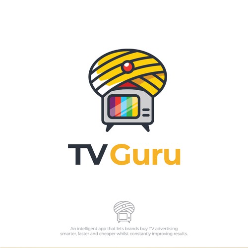 Illustrative logo concept for TV Guru