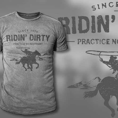 Ridin' Dirty Clothing T-shirt designs