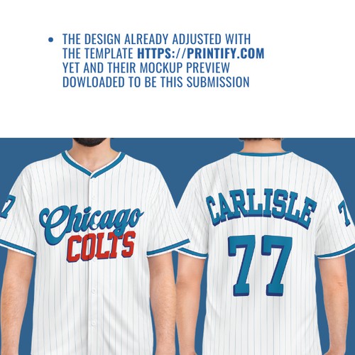 Fictional based baseball team jersey 