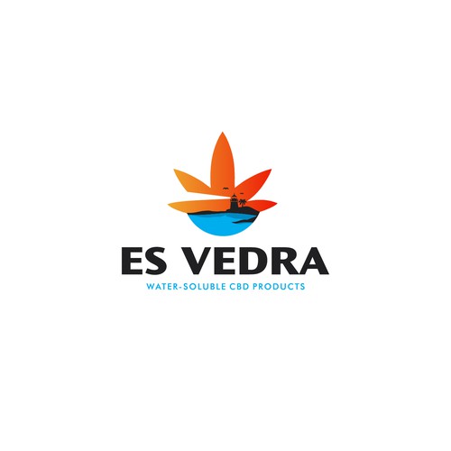 Logo concept for Es Vedra Water-soluble CBD products