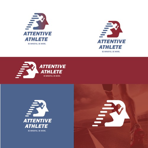 modern sporty logo for attentive athlete