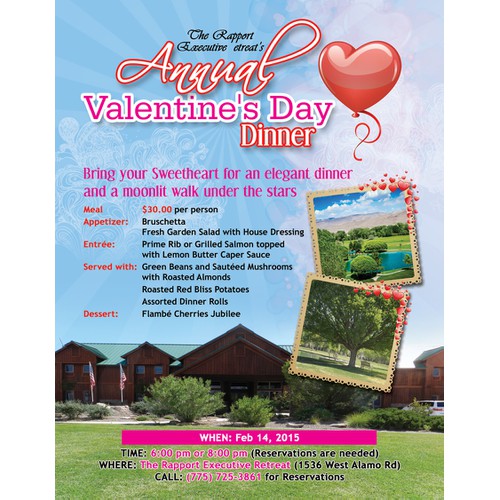 Valentines Day Dinner Flyer